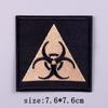 Warning Embroidery Patch Iron On Patches For Clothing Danger Prohibit Sign Embroidered Patches For Clothes Nuclear Marker Badges