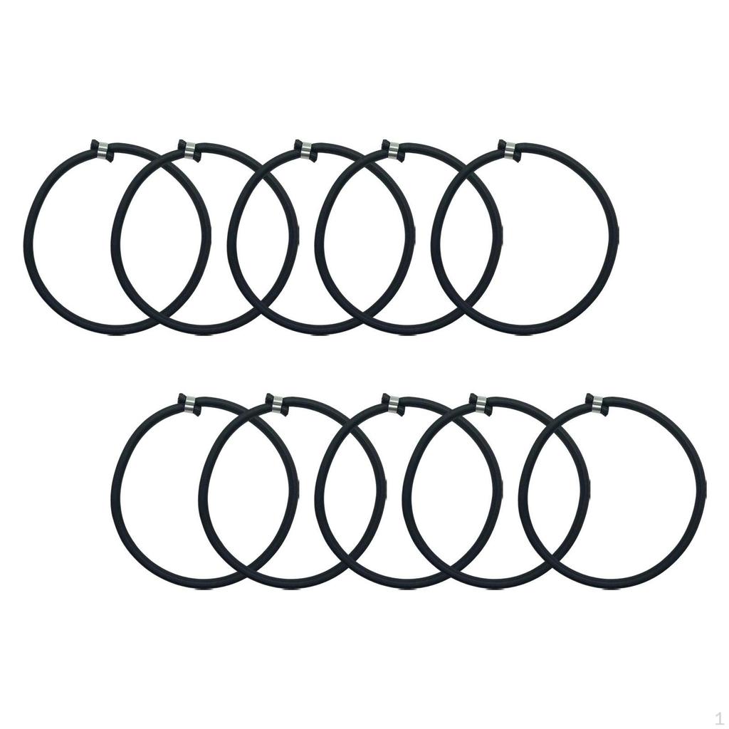 10 Pieces Trampoline Elastic Rope Bungee Cord Aluminum Buckle Heavy Duty Stretch