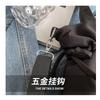 Commuting To Work Cross-border Large-capacity Cross-body Tote Bag Women's New Trendy Super Fire Drawstring Single-shoulder Canvas