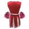 4-12 let Děti Dívky Cheerleader Kostým Set Top bez rukávů Sukně Pompony a Ponožky