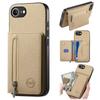 Case for iPhone 16e - Leather/PU, Khaki, With Stand