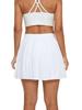 Pleated Low Waist Anti-Exposure Running & Fitness Tennis Skirt with Pockets