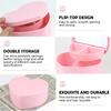 Hair Accessories Box Jewelry Storage With Mirror Pink Hair Clips Rubber Band Organiser For Girls Children Portable Travel Case