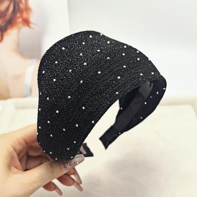 Nuova Fascia Larga Trendy con Strass Scintillanti Accessorio per Capelli in Cristallo Fascia Deluxe Decorazione per Capelli