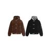 American Style Men's Coats Hooded Faux Fur Single Breasted Loose Solid Color Winter Jackets