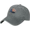 Distracted Car Graphic Baseball Cap Vintage American Flag Washed Cotton Adjustable Dad Hat