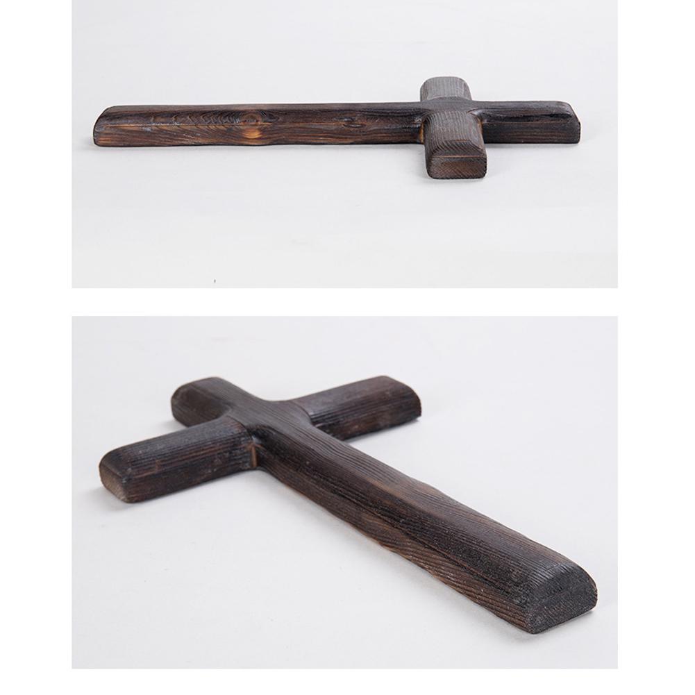 Crosses Wall Decor Black Color Wooden Wall Hanging Crosses Sign for Home Weddings Party Spa