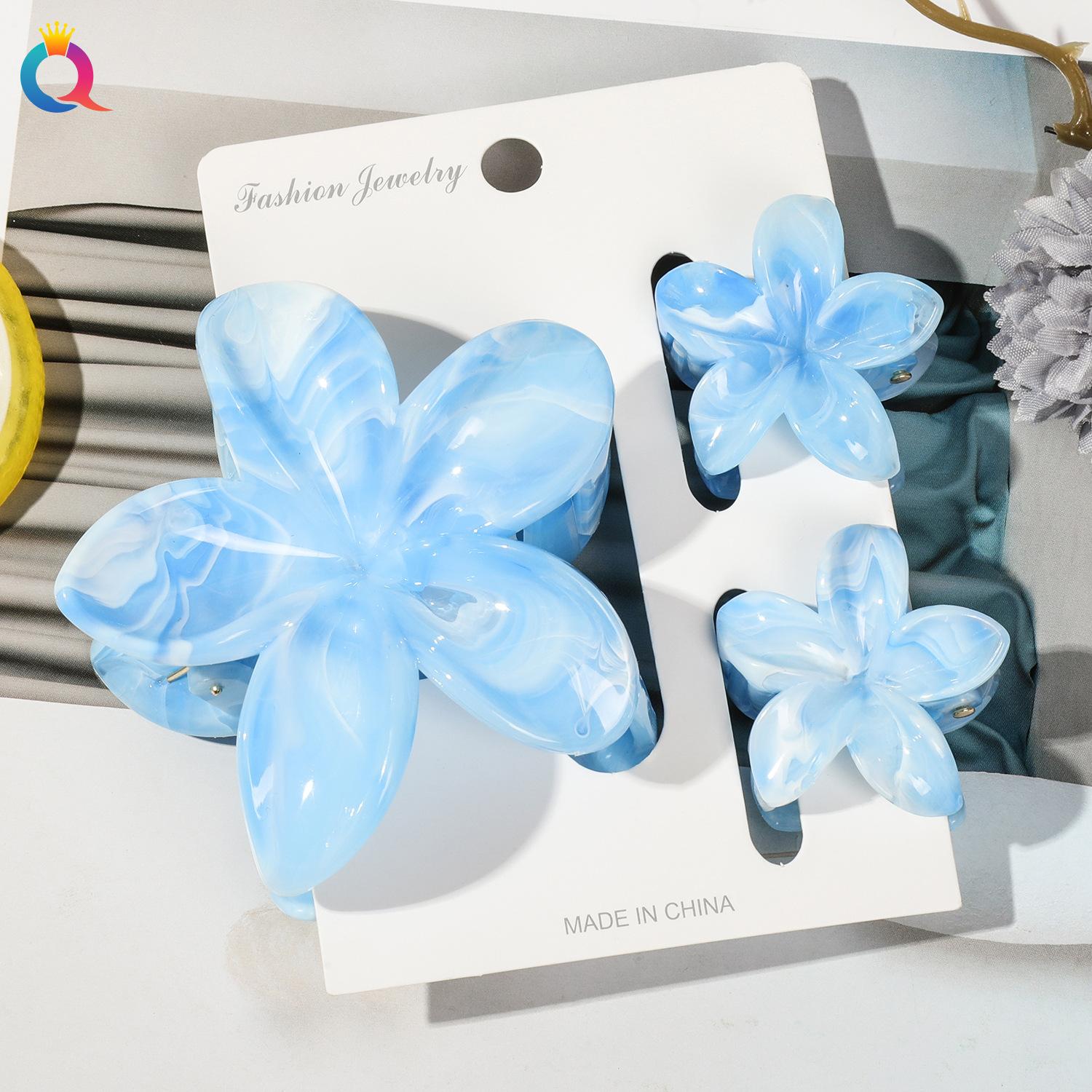 

3 шт. Заколка для волос в виде цветка яйца на отдыхе 2 размера Женская для девочек Заколки для хвостика Зажим-краб для волос для ванны и пляжа Головной убор Аксессуары