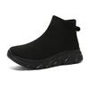 Youth Style Shoes Unisex High-Top Slip-On Sneakers Kids Teens Lightweight Breathable Flyknit Mesh Shoes Comfortable Casual Sport Footwear