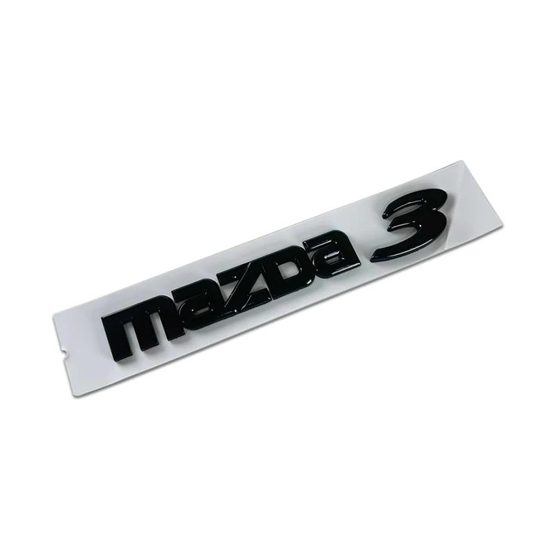 2025 Hot Plastic Car Front Trunk Emblem for Mazda 3 Logo Steering Wheel Badge 3D Body Replaced Sticker Rear Tail Refitting Decor