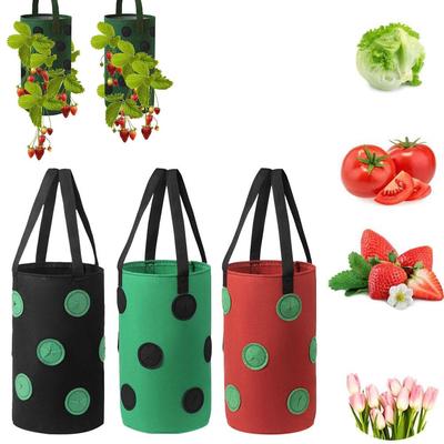 Strawberry Grow Bag Hanging Breathable Durable Reusable Planting Growing Bags Garden Seedling Bag