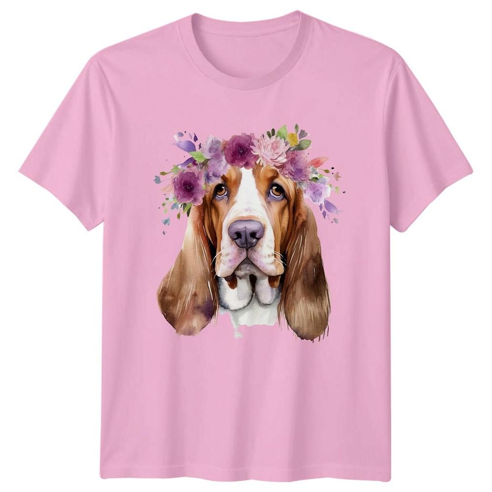 Just A Girl Who Loves Her Unisexs TShirt Basset Hound Dog Mothers Day