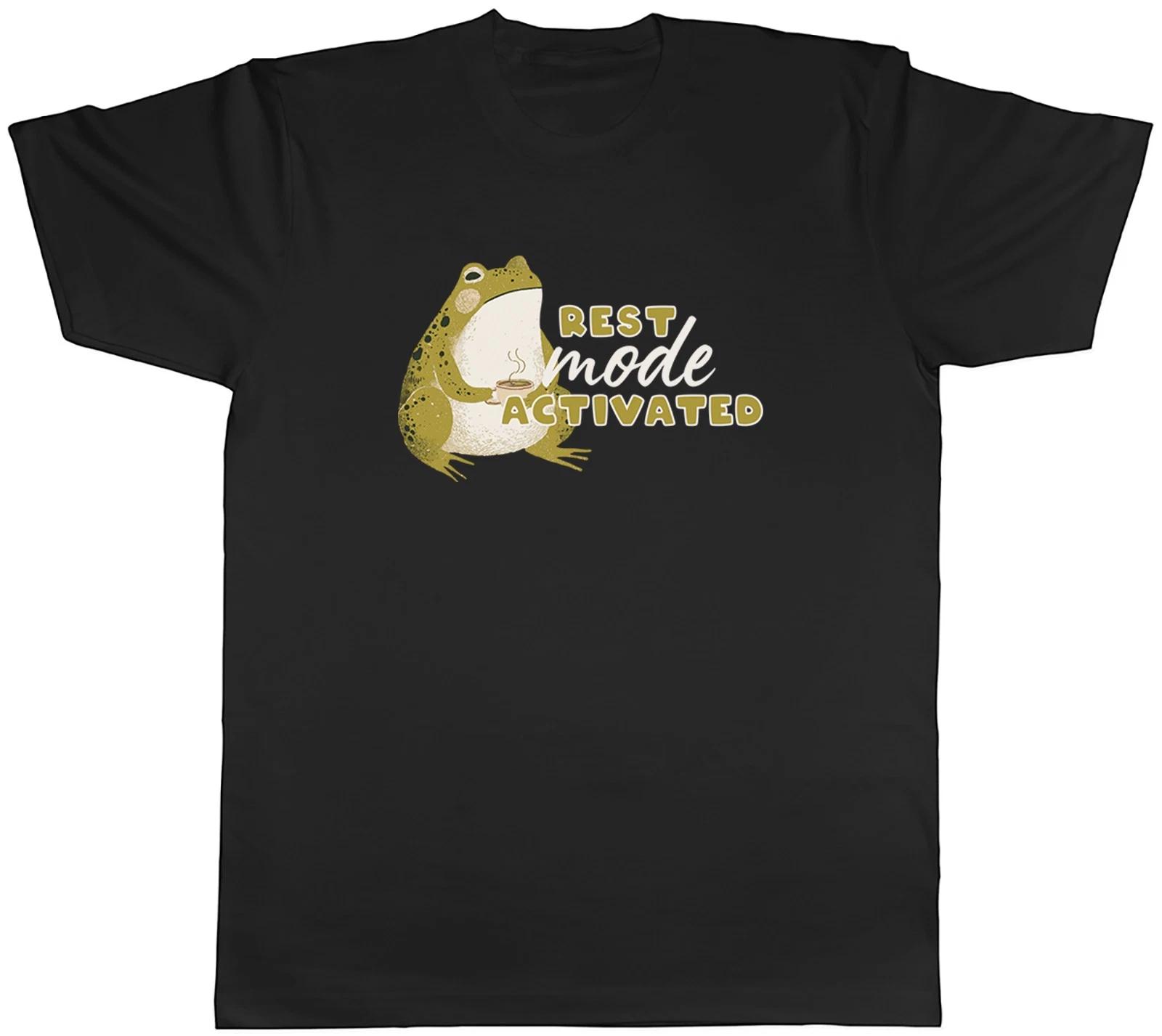 Personalised Rest Mode Activated Funny Frog Mens T-Shirt Tee Gift Top XL
