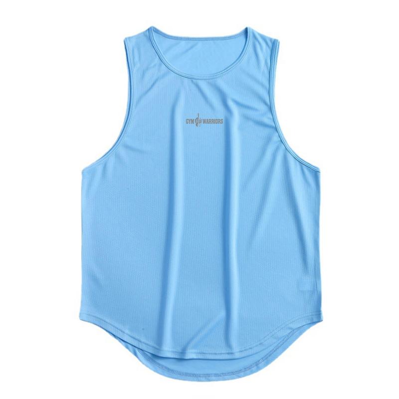 Muscleguys Mesh Gym Clothing Muscle Guys Singlets Quick Dry Stringer Tank Top Men Fitness Sleeveless Sports Tank Tops