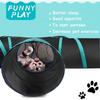 Paw-some Playground, Dangling Ball Toy Delight, Portable Cat Tunnel For Your Feline's Daily Dose Of Fun, Interactive Peek Hole, S-Shape Tunnel, Safe a