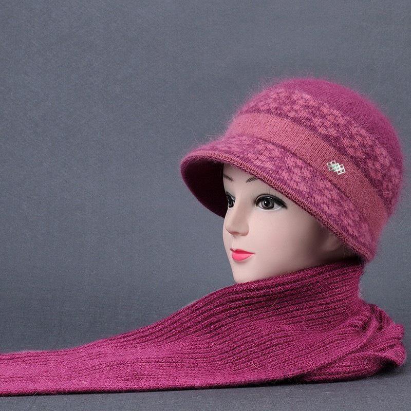Autumn-Winter Warm Knit Fisherman Hat for Middle-Aged and Elderly Women