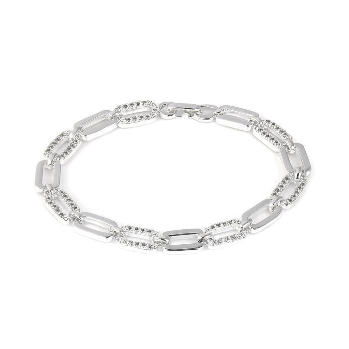 Bracelet - LUXENTER - Asgoth - Cubic Zirconia - Rhodium Finish - 18 Cm