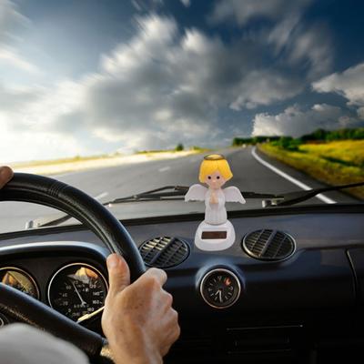 Solar Power Auto Decor Automatical Swing Angle Car Interior Dashboard Ornaments