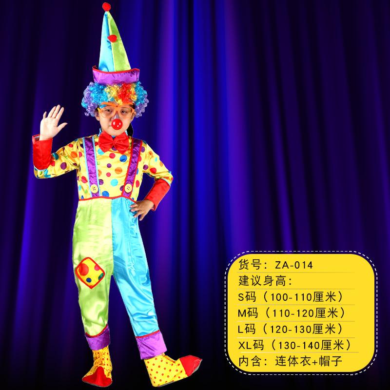 Kinder Clown Bühne Kostüm Kindergarten Aktivität Junge Mädchen Halloween Cosplay Outfit