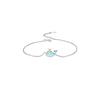 Women S925 Silver Plated Small Whale Simple Forest Style Bracelet Jewelry