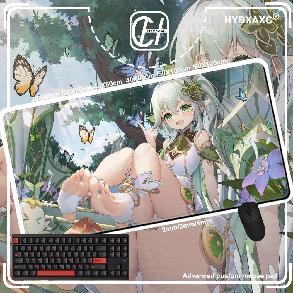 Nahida Mause Pad Genshin Impact Gaming Laptops Pc Accessories Rubber Mat Gamer Keyboard Deskmat Mausepad Mouse Mats Mousepad Xxl