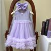 Girls' Sleeveless Korean-Style Tulle Dress with Bow