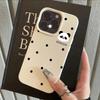 INS Niedliche Panda Silikon Handyhülle Für iPhone 17 13 15 16 14 12 11 Pro Max Pro 16E Plus Stoßfest Litschi Muster TPU Weiche Abdeckung