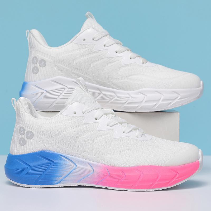 Couple high elastic cushioning running shoes mesh men's shoes fashion casual breathable versatile sports shoes