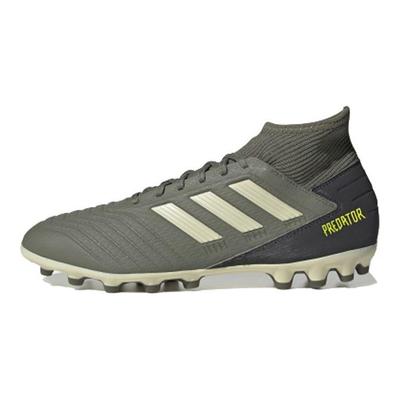 Predator 19.3 Punta Redonda Cordones AG (Tacos cortos de goma) Zapatos de Fútbol de Césped Artificial para Hombre Zapatos de Fútbol Verde Gema FV6414