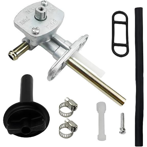 Fuel Valve Petcock for Kawasaki Prairie 360 KVF360 2003-2013, Gas Tank Switch Valve Assy Lever 51023-1402 51023-1316