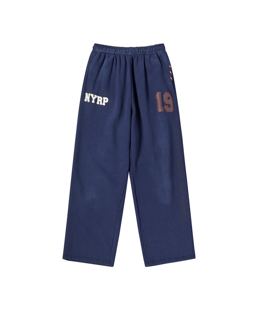 BEYOND CLOSET [Collection Line] One Art Detail Jersey Pants Navy