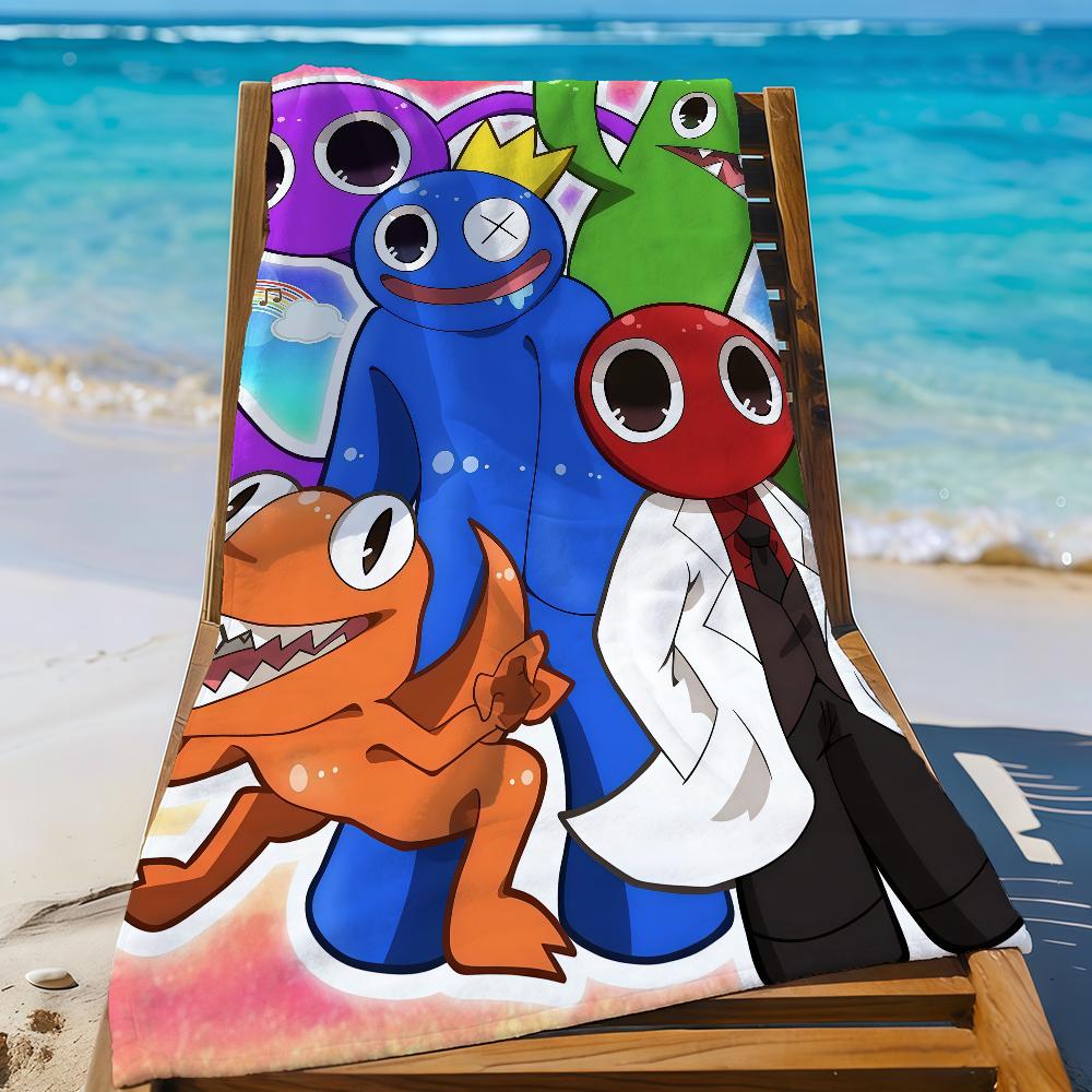 

Game R-Rainbow Friends-S Towel Sports Quick Dry Travel Camping Gear Sandproof Soft Light Large Beach Towel W30*H60(CM)