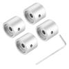 Uxcell Guitar Metal Volume Tone Control Dome X Potentiometer Knobs with Set Screws for Electric Guitar and Silver 4-Piece Knobs, Knobs, 1/4" 1" Bass,
