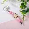 Cross-Border Yak Cartoon Animal Bracelet: Creative Silicone Beads & Tassel Keychain Accessories