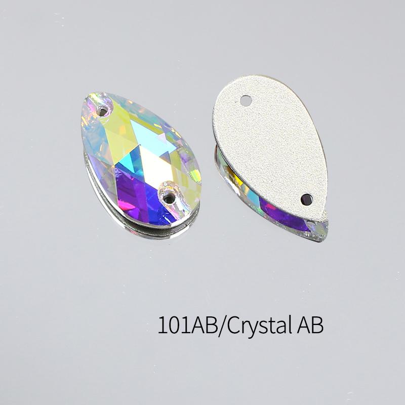 Dongzhou Crystals Sewing Accessories Waterdrop Shape Flatback Rhinestones for Garments & Shoes Crystal Stone Beads