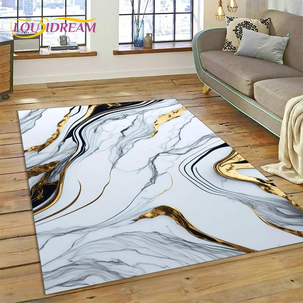 Luxurious Green Gold Colour Marble Dream Carpet Rug for Bedroom Living Room Sofa Decoration,Children Game Large Decor Floor Mat