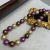 16Mm French Retro Color Mixed Color Beaded Necklace Neck Chain Autumn And Winter Essential Sweater Chain Collarbone Chain