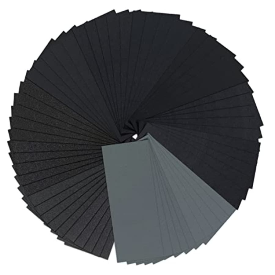 

60 шт. 9 X 3,6 дюйма, наждачная бумага для влажной и сухой шлифовки, зернистость 150/240/320/400/600/800/1000/1200/1500/2000/2500/3000 для отделки деревянной мебели, шлифовки металла one-size чёрный