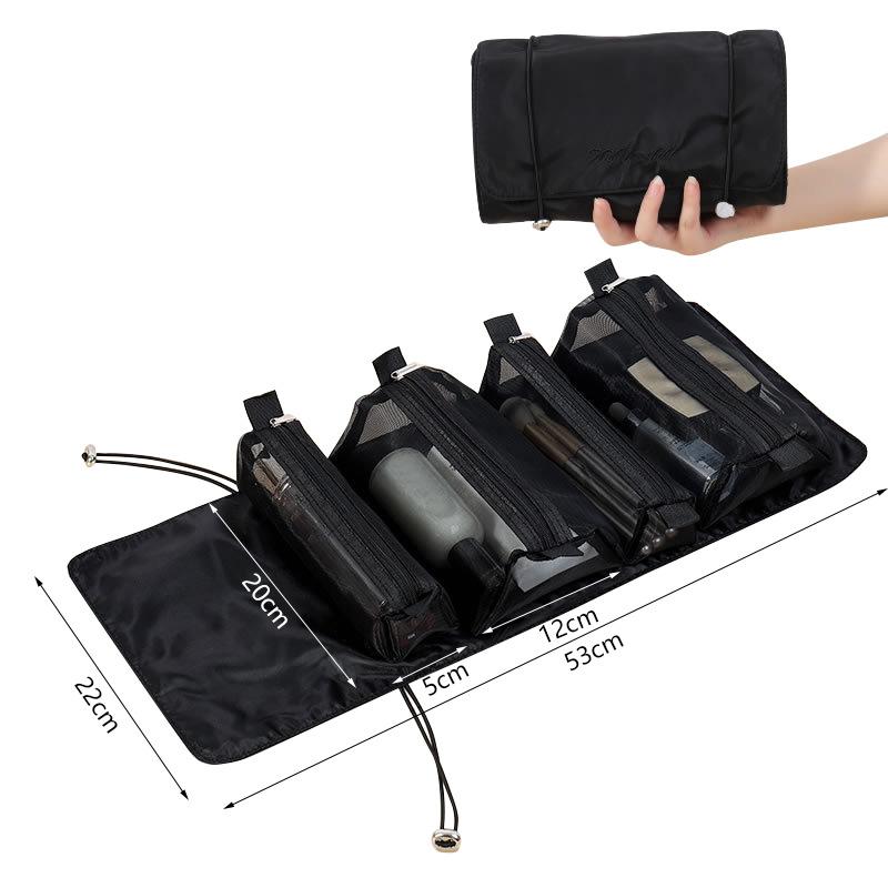 

Дорожная косметичка, женская сетчатая косметичка, косметичка, туалетные принадлежности, кисти для макияжа, органайзер для хранения помады Black