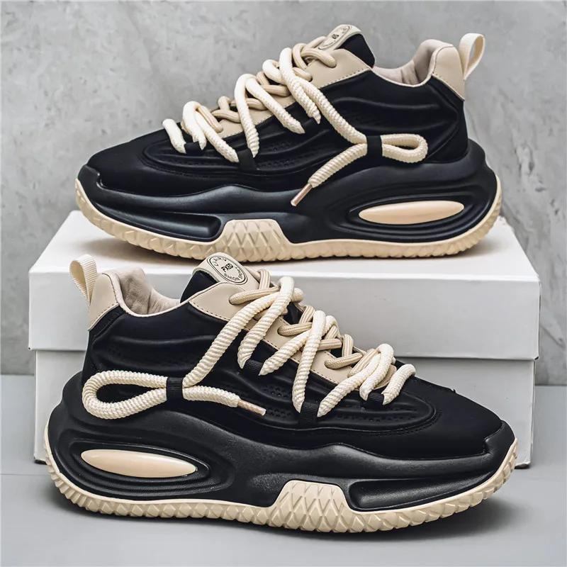 Fashion New High Quality Men's Shoes Handsome Fashion Trendy Casual Shoes Thick Soled Height Increasing Breathable Sports Shoes Sneakers