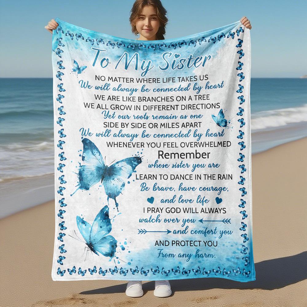 Sister Connected Outdoor Flannel Blankets, Outdoor Travel, Home Blankets, Fan Gifts,Suitable for All Seasons, Christmas Gifts. R1127053