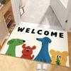 Ins Style Household Entrance Entrance Door Floor Mat, Entrance Door Silk Circle Cartoon Door Foot Mat, Foyer Rubbing Soil Floor Mat