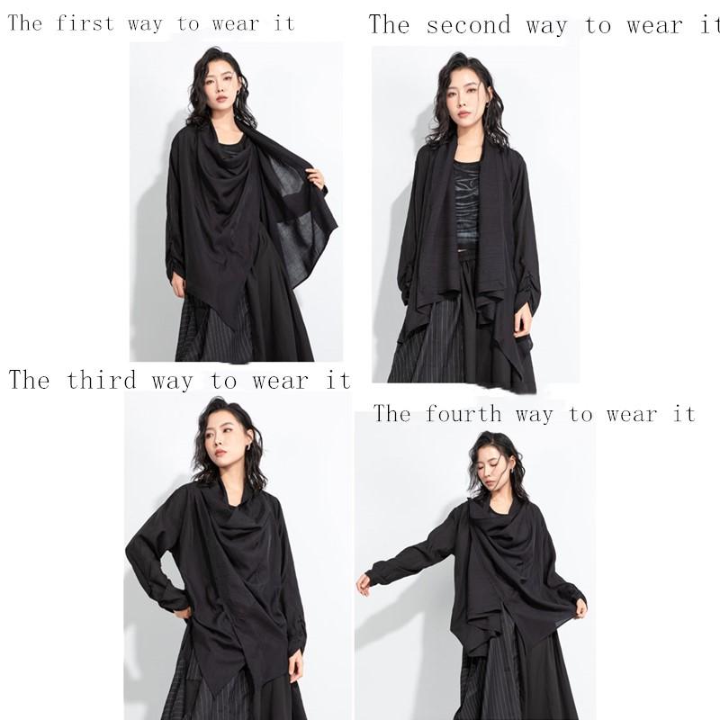 Four ways to wear oversized shirts & blouses for blouse Casual loose spring autumn tops women shirt