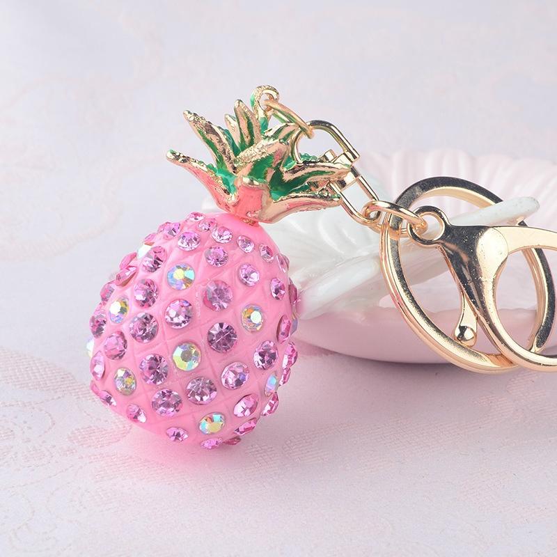 Mini Pineapple Keychain, Diamond Set, Women's Bag Pendant, Creative Handmade Accessories, Small Gifts