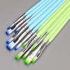 6pcs Artist Paint Brush Set with Pointed and Flat Tips Professional Nylon Hair for Watercolor Acrylic Oil Painting Canvas Art