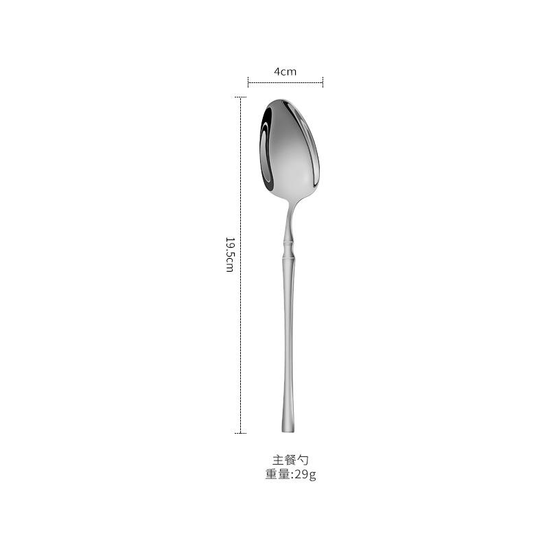 New Small Waist Knife, Fork and Spoon Stainless Steel Household Long Handle Spoon Commercial High-grade Spoon High Quality