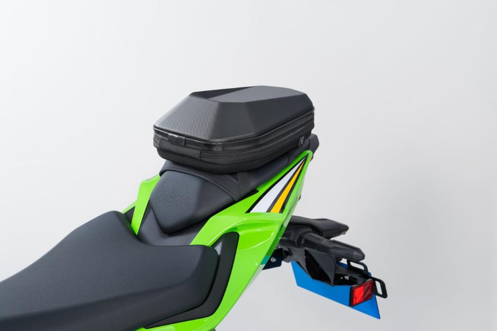 TANAX MotoFizz Motorcycle Seat Bag, Shell Seat Bag S, Embossed Black, 3.5L, Small Type, MFK-1006