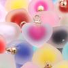 10Pcs Acrylic Frosted Colorful Heart Charms Round Charms For Jewelry Making DIY Bracelet Necklace Earrings Pendants Accessories