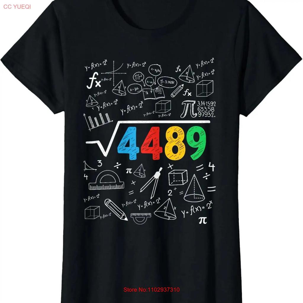 67 Meme Square Root 4489 Math Teacher Trend Ladies Crewneck T Shirt Vintage Designer Clothes Versatile Fashion Homme