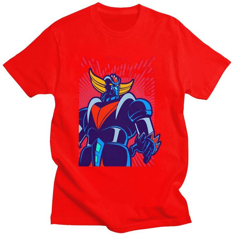 Custom Grendizer UFO Robot Goldorak T Shirt for Men Tshirt Leisure Tees Short Sleeve Tshirts Loose Fit Clothing Gift